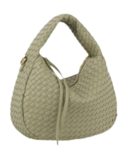 Braided Leather Shoulder Bag