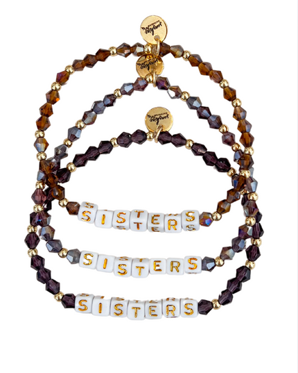 Sisters Letter Block Bracelet