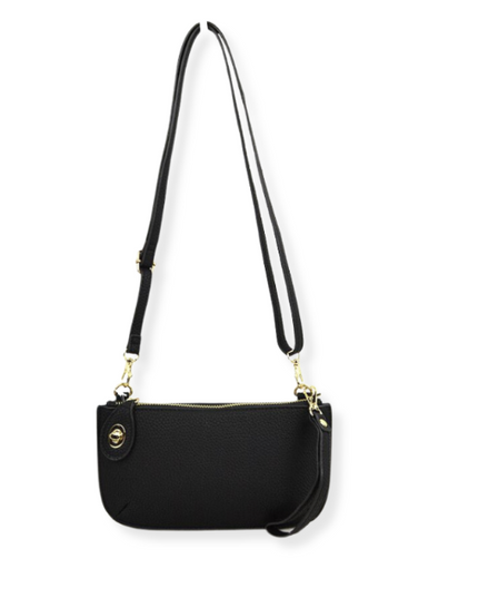 Twist Closure Small Wristlet Crossbody Bag