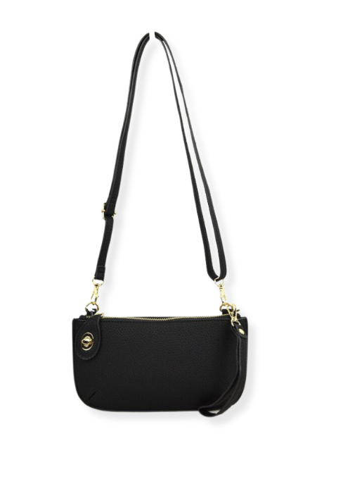 Twist Closure Small Wristlet Crossbody Bag