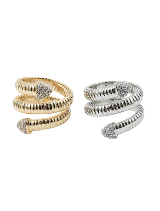 Cobra CZ Edge Twist Ring