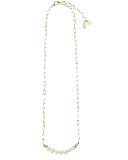 Pearl Paperclip Chain Necklace