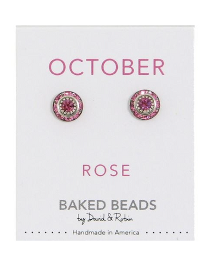 Crystal Birthstone Stud Earrings