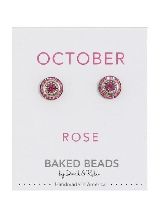 Crystal Birthstone Stud Earrings