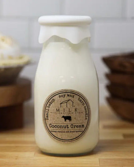 Coconut Cream Milk Bottle Candle
