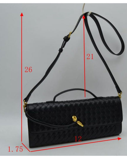 Woven Skinny Clutch Crossbody Bag