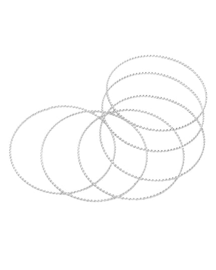 Metal Rope Bangles 6 Bracelet Set