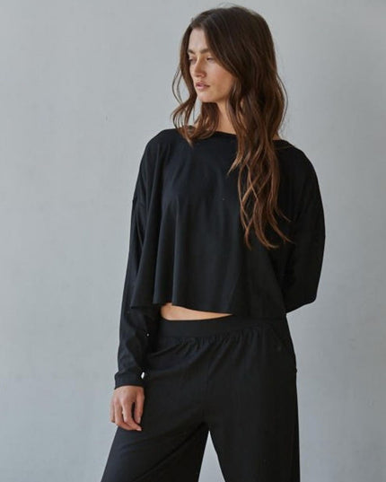 Daily Ease Round Neck Long Sleeve Top