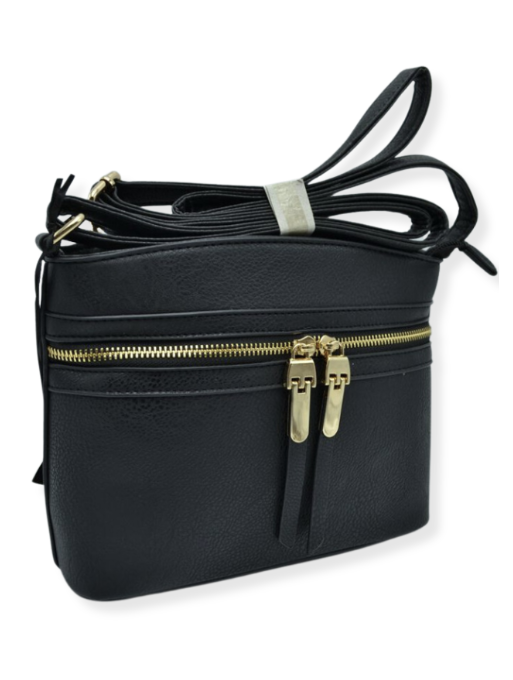 Front Double Zip Cross Body Bag