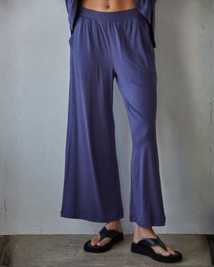 Daily Ease Elastic Waist Wide Leg Pants