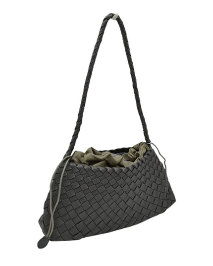 Woven Drawstring Shoulder Bag