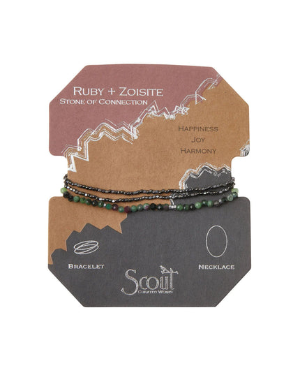 Delicate Stone Wrap Bracelet/Necklace