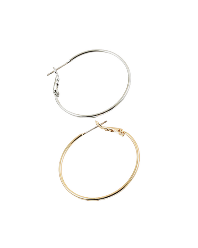 Hoop Earrings 1mm Thick Lever Back