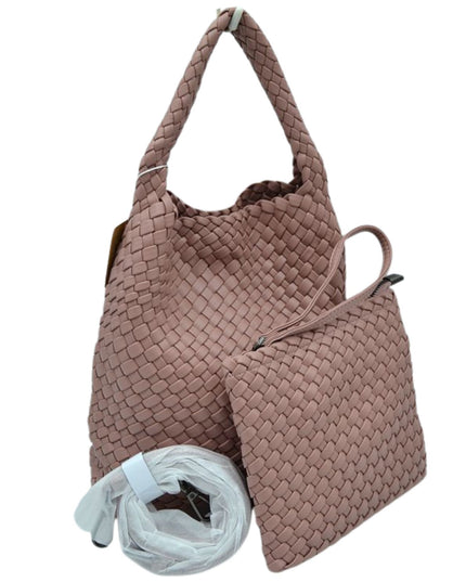 Woven Shoulder Bag & Wristlet