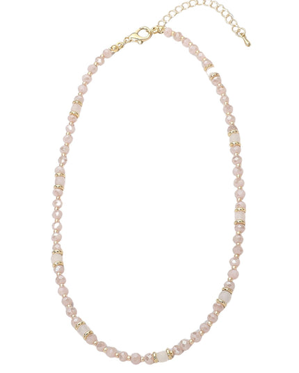 Faceted Beaded Gold Choker Necklace