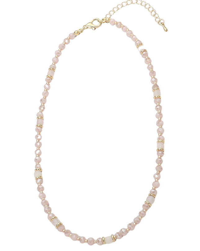 Faceted Beaded Gold Choker Necklace