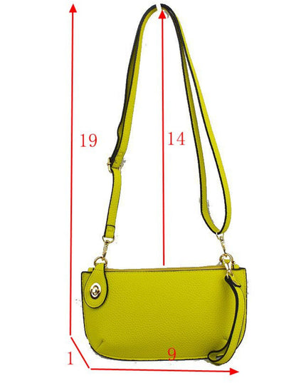 Twist Closure Small Wristlet Crossbody Bag