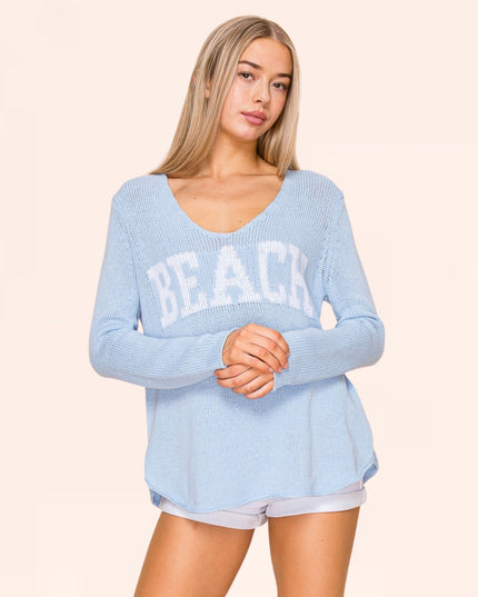Beach Lightweight V Neck Sweater