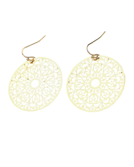 Round Abstract Filigree Dangle Earrings