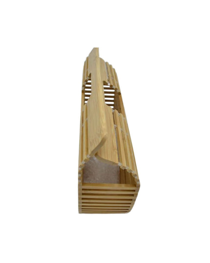 Small Open Bamboo Clutch Half Moon Bag