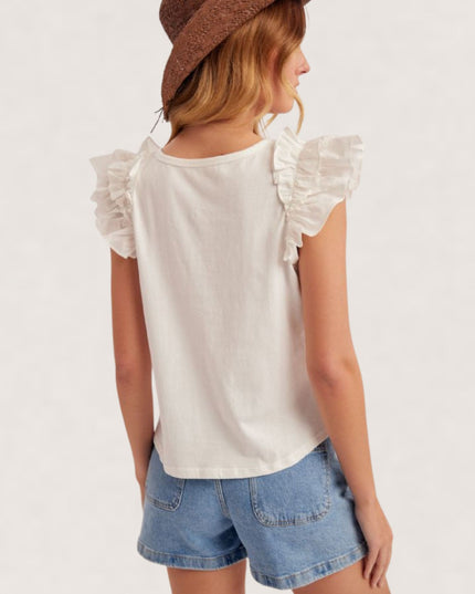 Ruffle Short Sleeve Top