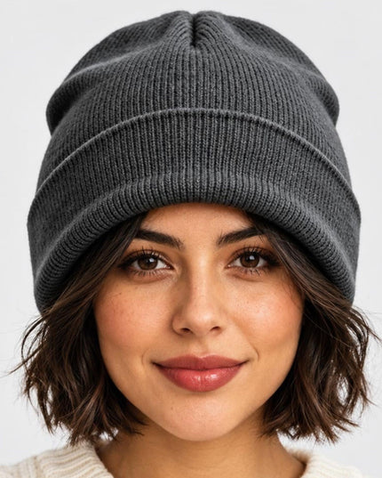 Soft Satin-Lined Solid Knit Winter Beanie Hat