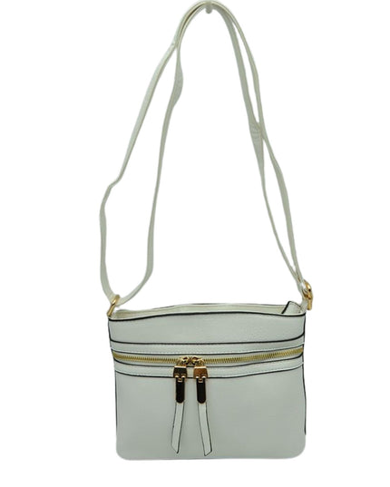 Front Double Zip Cross Body Bag