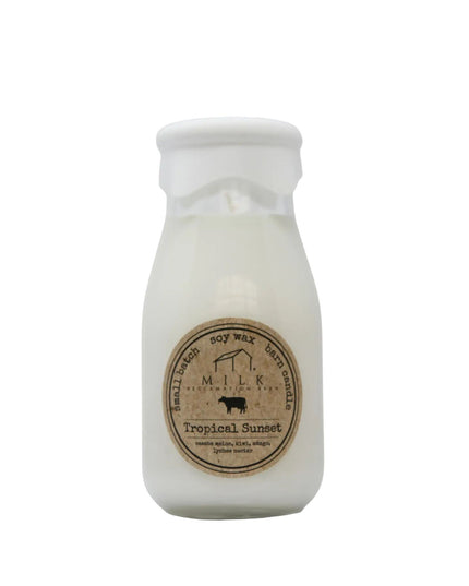 Tropical Sunset Milk Bottle Candle