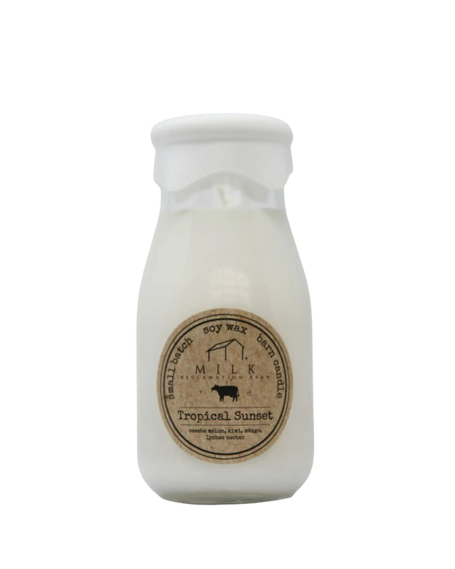 Tropical Sunset Milk Bottle Candle