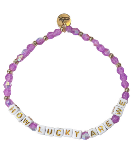 How Lucky Are We Letter Block Bracelet