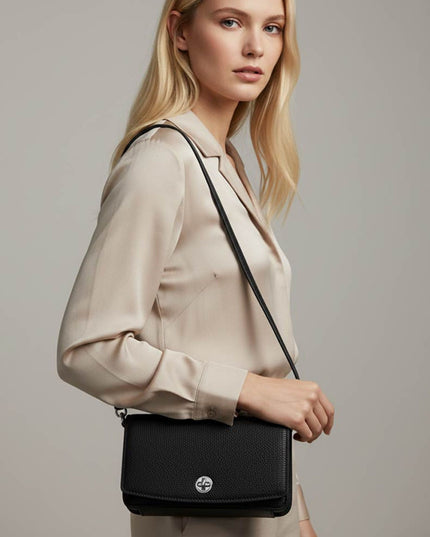 Faux Leather Crossbody Wallet Bag