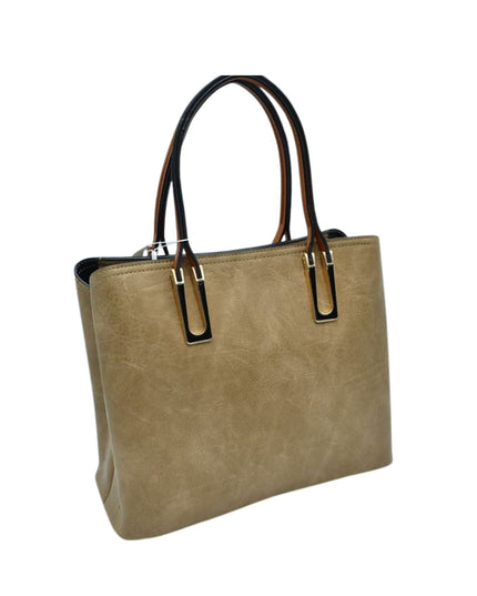 Chestnut Strap Shoulder Bag With Rustic Finish