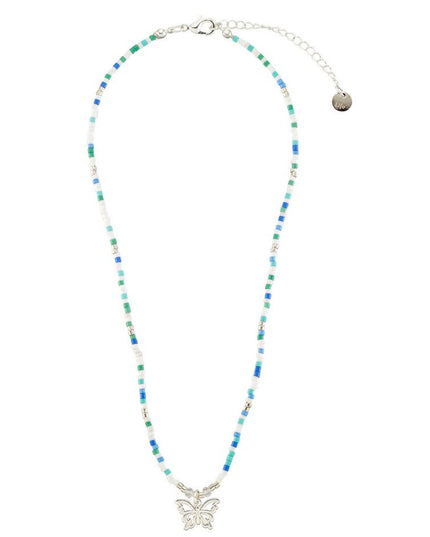 Butterfly Charm Beaded Necklace