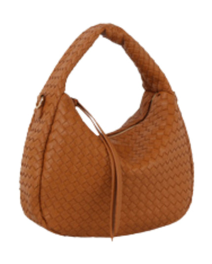 Braided Leather Shoulder Bag