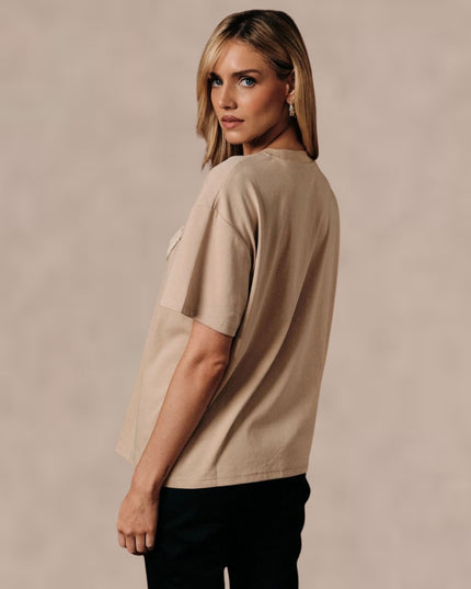 Shell Crochet Patch Short Sleeve T-Shirt