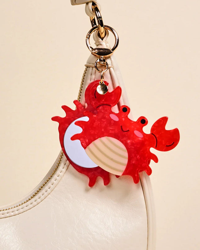 Crab Mini Mirror Bag Charm Bag Charm