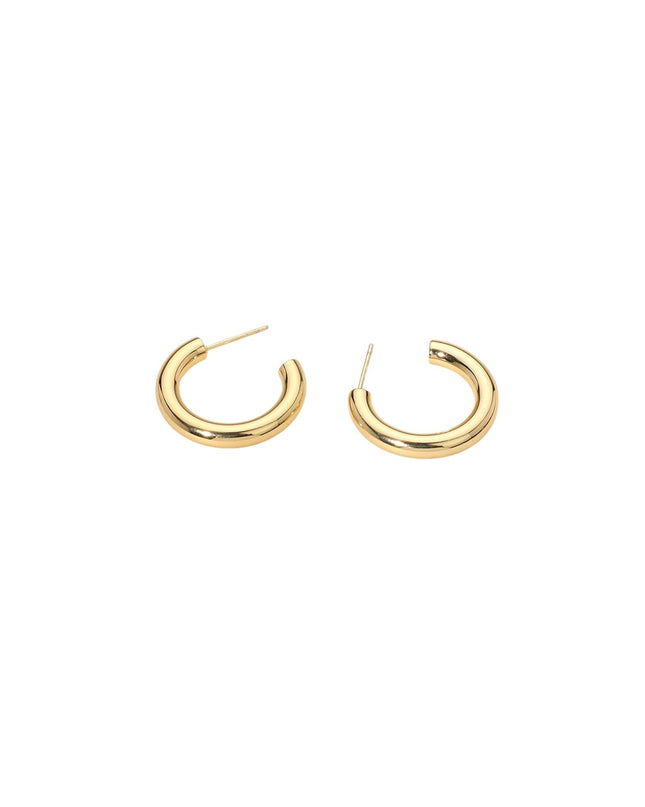 Stainless Steel 0.8" Hoop Earrings