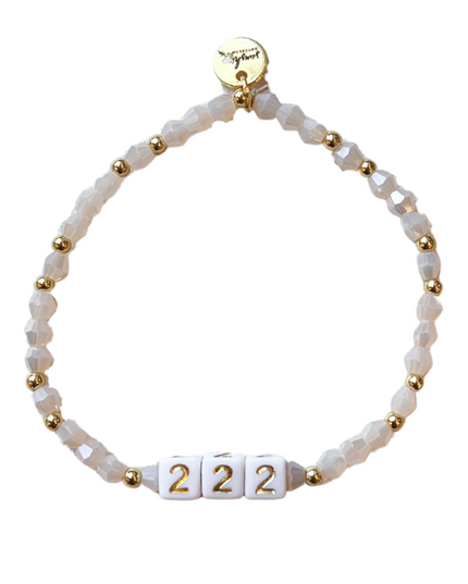 222 Angel Number Block Bracelet