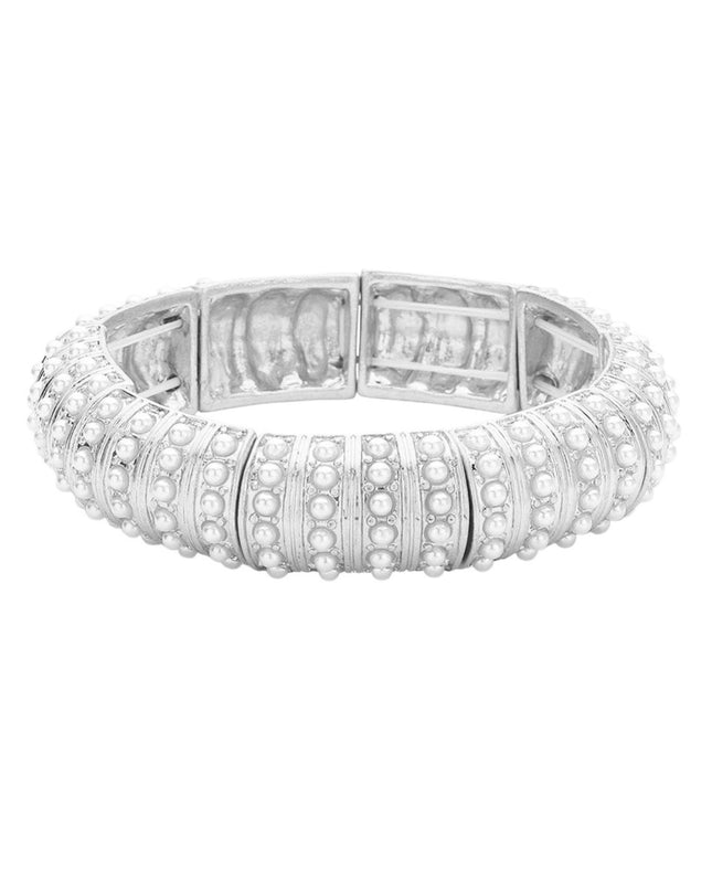 Pearl Stud Bangle Bracelet