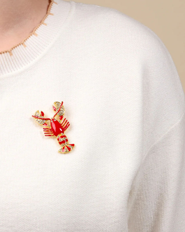 Dazzle Lobster Timeless Brooch