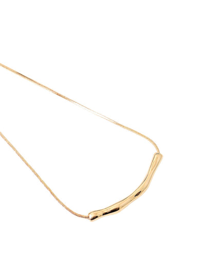 Curved Bar Snake Chain Choker Necklace