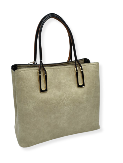 Chestnut Strap Shoulder Bag With Rustic Finish