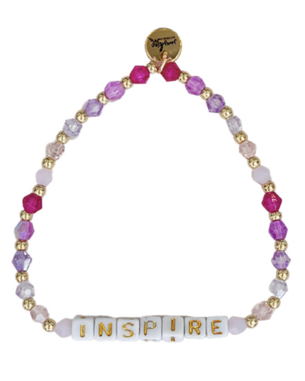 Inspire Pink Colorful Letter Block Bracelet