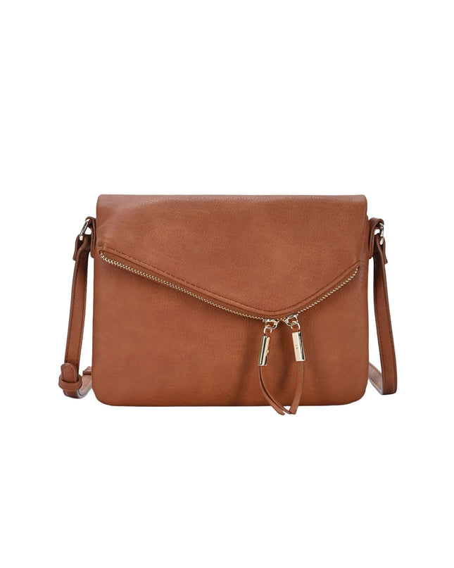 Faux Leather Envelope Crossbody Bag