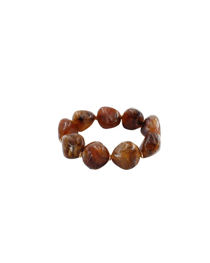 Asymmetrical Natural Stone Beaded Stretchable Bracelet