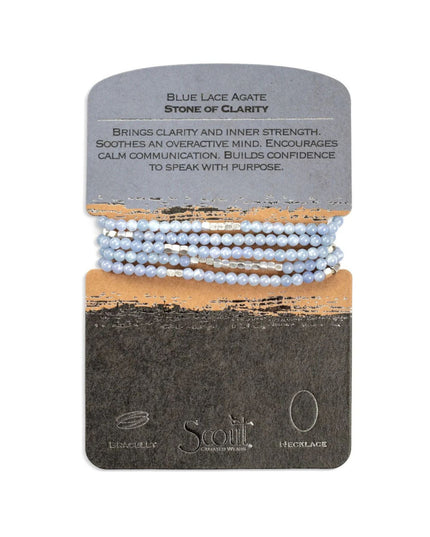 Beaded Stone Wrap Bracelet/Necklace