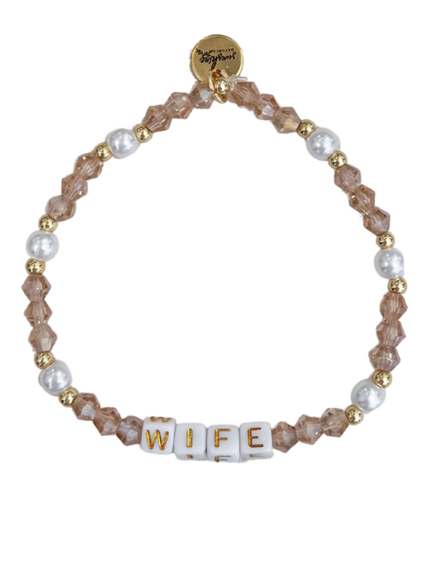 Wife Letter Block Bracelet
