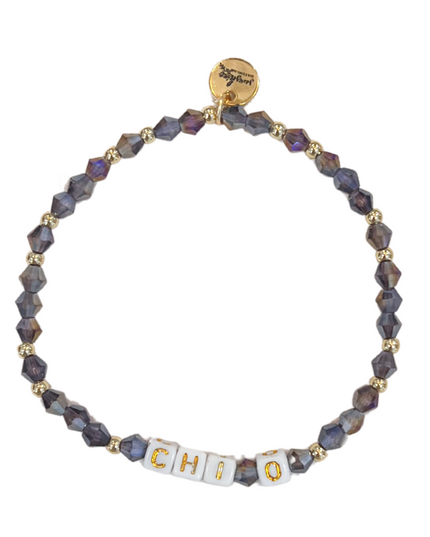 Chi O Sorority Letter Block Bracelet