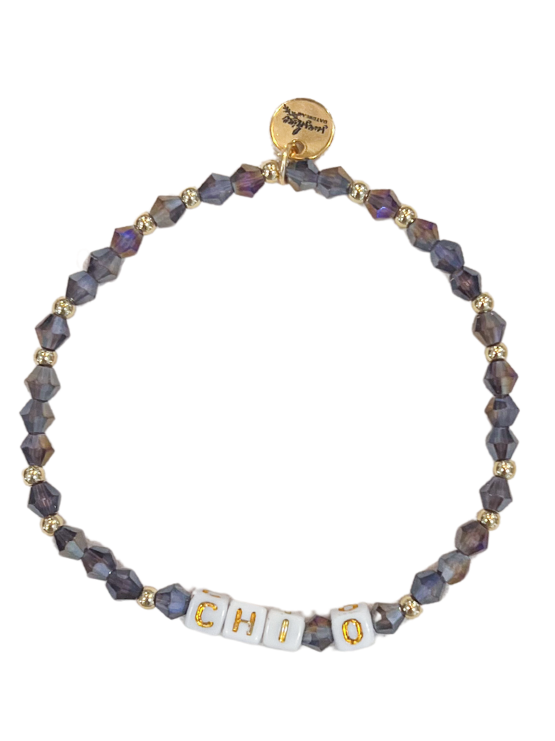 Chi O Sorority Letter Block Bracelet
