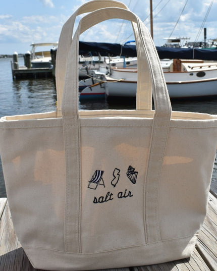 Salt Air Embroidered Boat Tote Bag